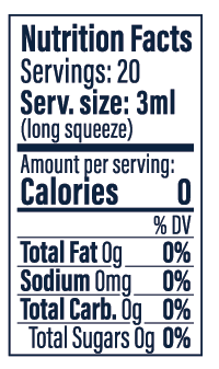 Good Feels Flavorless THC Beverage Enhancers nutrition packaging.