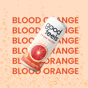 1 can slanting Good Feels Blood Orange flavor