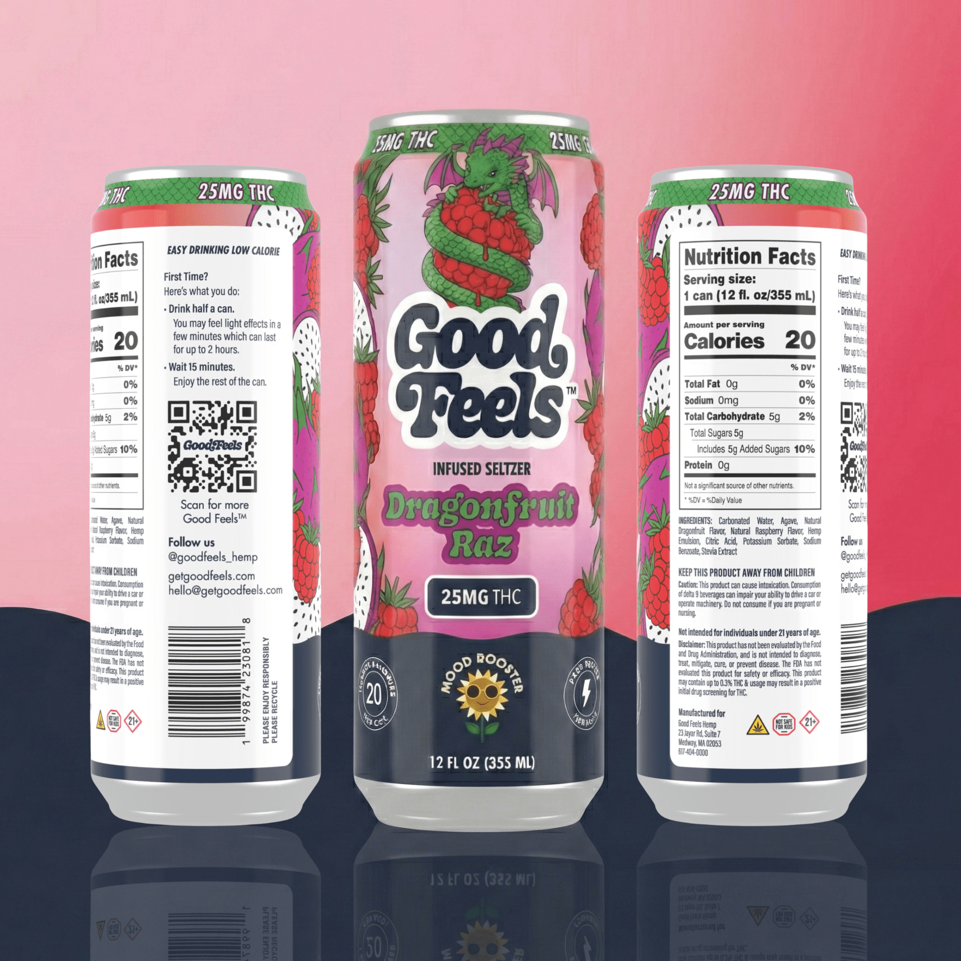 Dragonfruit Raz THC Drink - Good Feels
